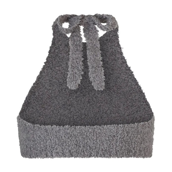NWT Skims Cozy Halter Top Smoke Gray Large XL Plush Teddy Sherpa Loungewear Soft - Picture 8 of 9